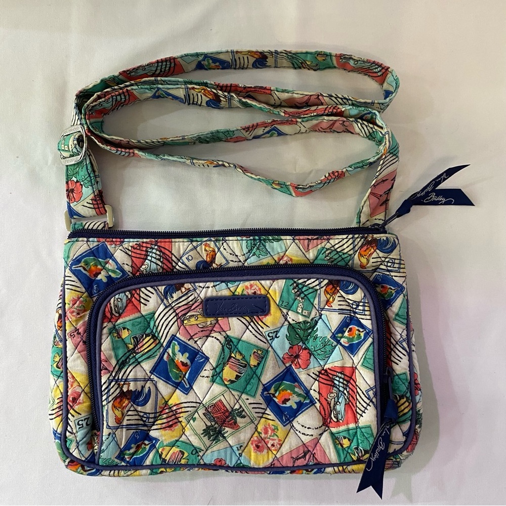 Vera Bradley White Shoulder Bag with Quilted Design